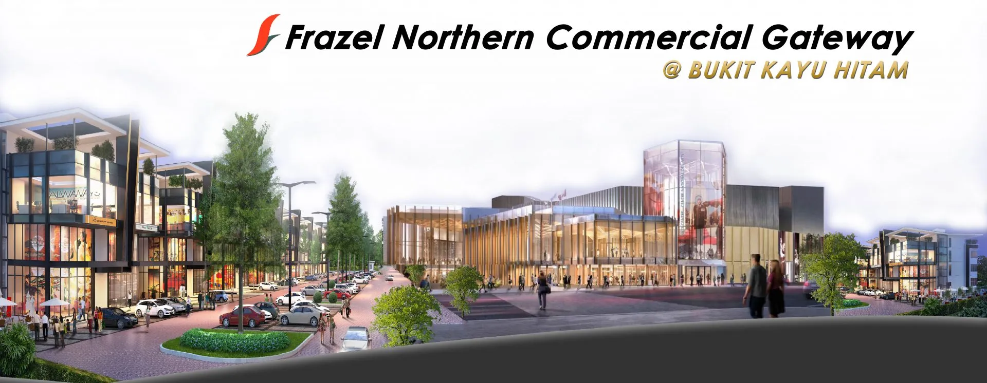 Aerial view of a Frazel Group commercial development in northern Malaysia