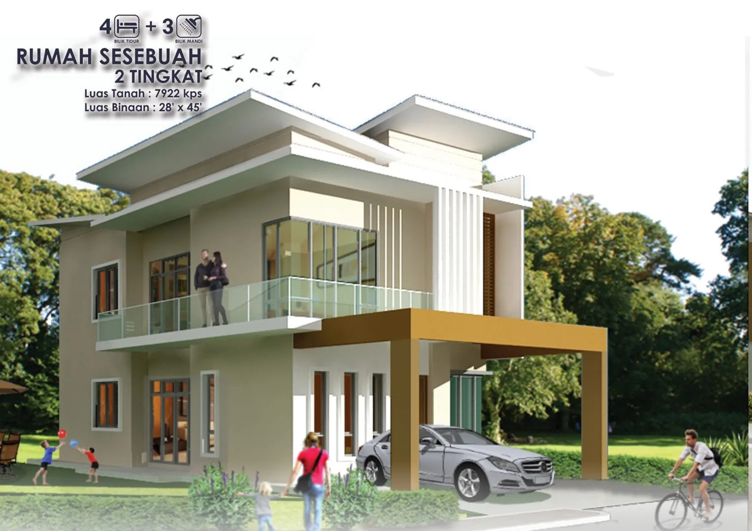 Completed double-storey homes at Taman Pulasan