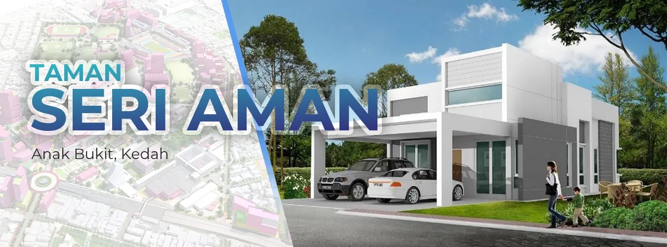 Row of completed homes at Taman Seri Aman